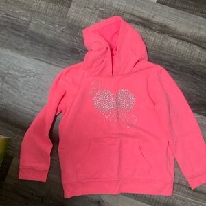 Pink Heart Kids Hoodie